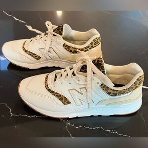 New Balance 997H Leopard / Cheetah print womens sneakers with rhinestone